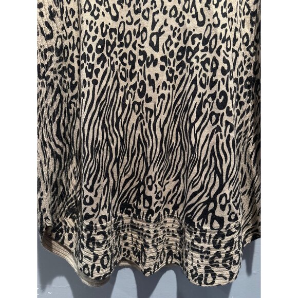 Dana Buchman Women’s L Leopard Print Sweater Y2K Retro Chic Fall Winter Classic - Picture 3 of 9